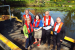 Maggie and Jessica with Owen Paterson and Canal and Rivers Trust representatives