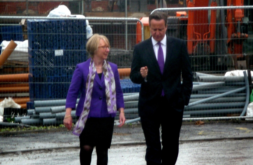 Maggie with Prime Minister David Cameron